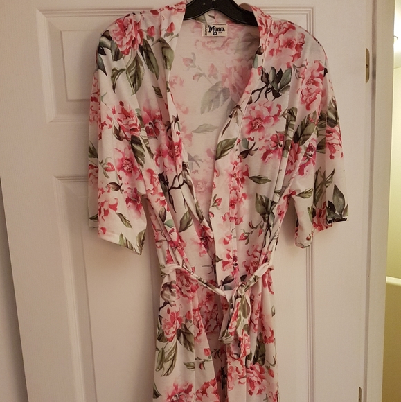 Show Me Your MuMu short cover-up or robe pink floral - Picture 1 of 5